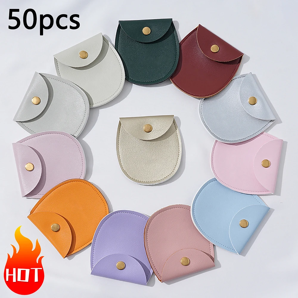 

1/10/50 шт. мешочек для ювелирных изделий из мягкой искусственной кожи, сумка для упаковки ювелирных изделий, серьги, ожерелье, органайзер, подарочные пакеты, ювелирные изделия для малого бизнеса