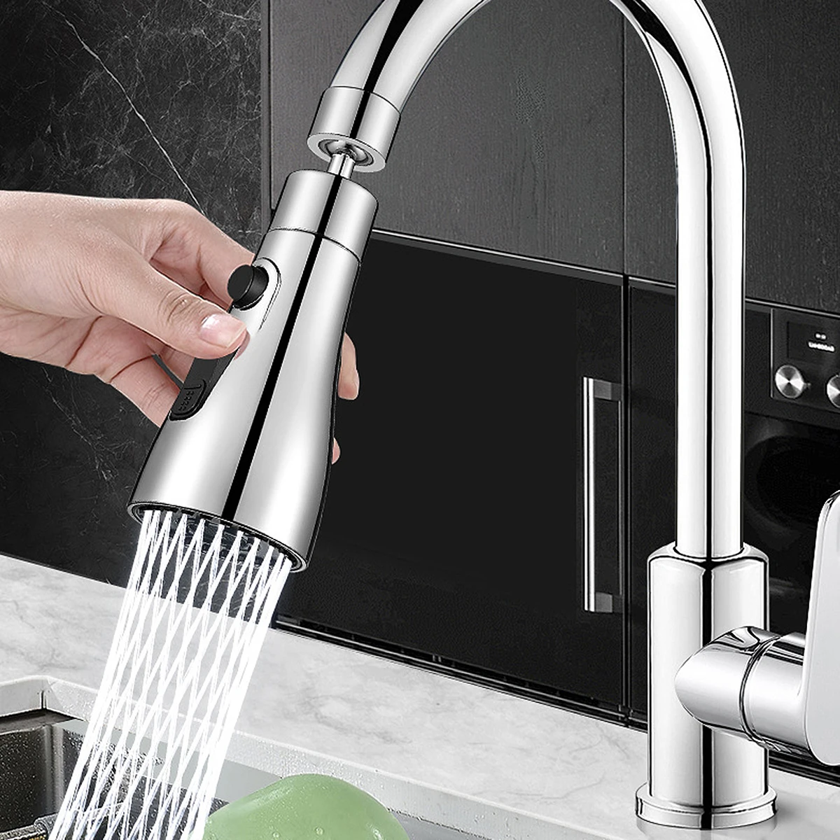 Universal 360° Rotate Kitchen Faucet Extender Aerator Plastic Splash Filter Kitchen Washbasin Faucet Bubbler Nozzle