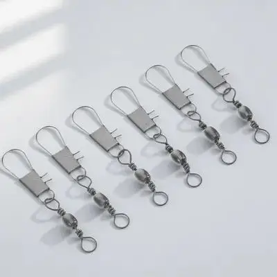 6pcs 카이트 커넥터 후크 금속 액슬 베어링 교체 실버 철 코드 스풀 액세서리 쉬운 설치 다목적