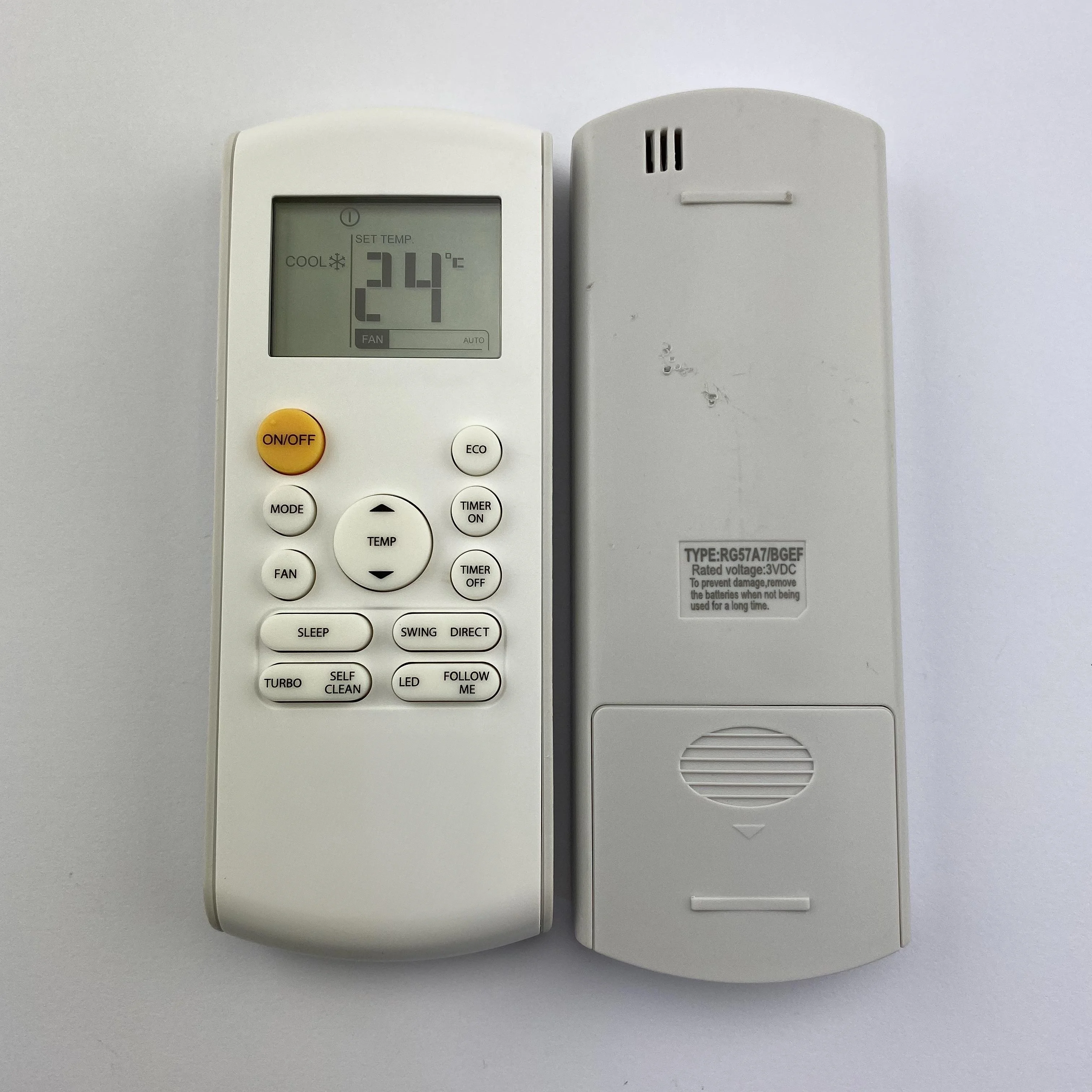 Original Air Conditioner IR Remote Control RG57A7/BGEF for KASTRON Midea RG57B/BGE RG57/BGE RG57D/BGE RG57A/BGE RG57A6/BGEFU1