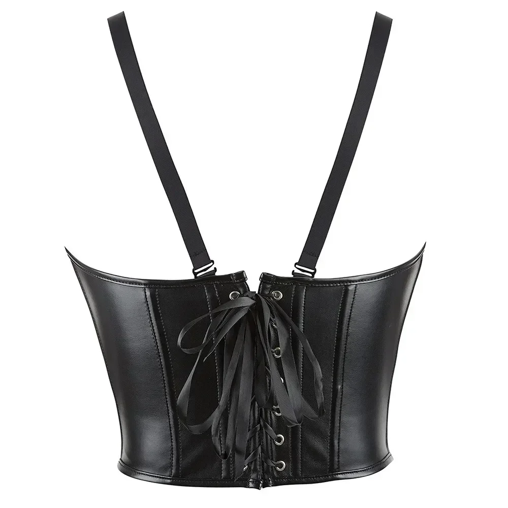 Steampunk Corset Top Sexy Women\'s Underbust Leather Bustier Vest Waist Cincher Gothic Punk Corselet Plus Size
