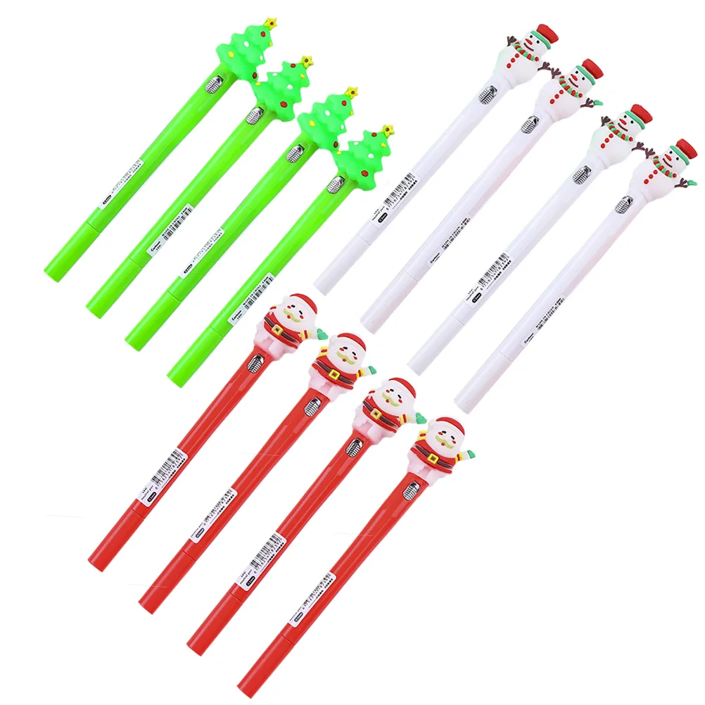 Christmas Glow with Lights 05mm Gel Pen Supplies Gift Student Writing Pens Plastic