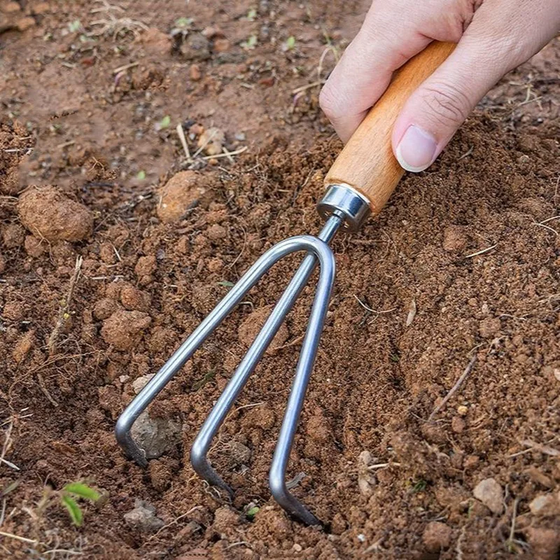 Stainless Steel Shovel Garden Tool Household Small Spade Rake Loose Soil Hoe Grow Vegetables Flowers Shovel Planting Rake