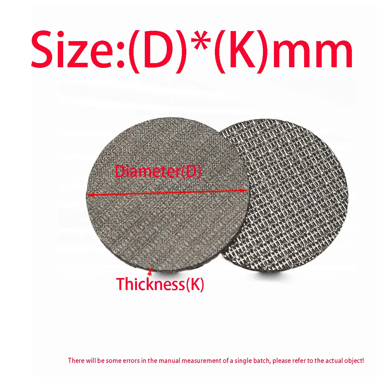 2mm Thick 316 Stainless Steel Multi - Layer Mesh Filter Disc Coffee Filter Stainless 10um/20um/50um/100um/200um/300um/500um