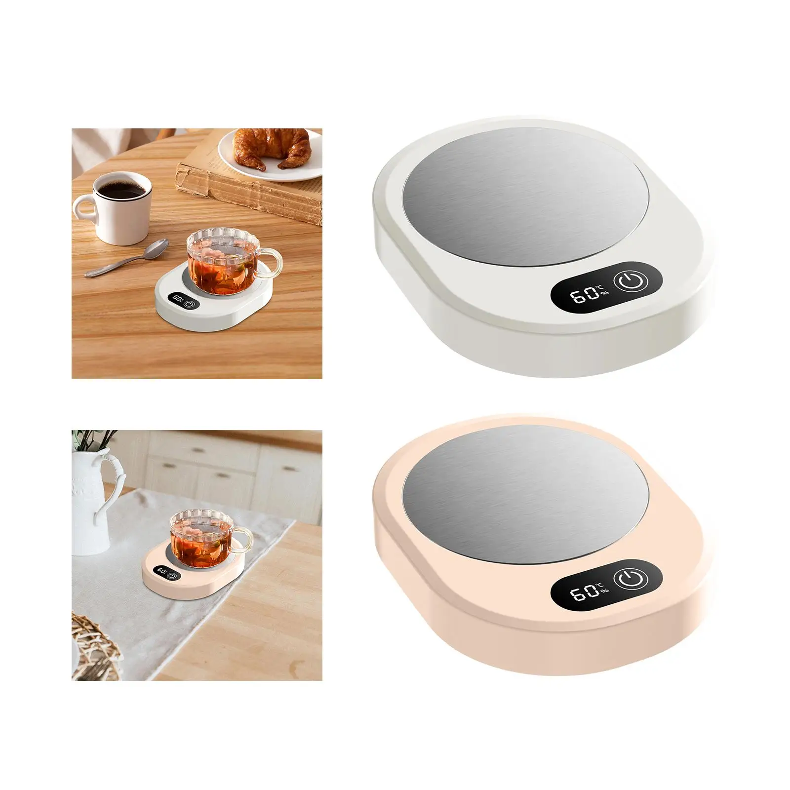 

Регулируемая подставка-подогреватель для чашек, для горячих напитков, кофе, чая, молока, воды, для кухни и кофейного столика