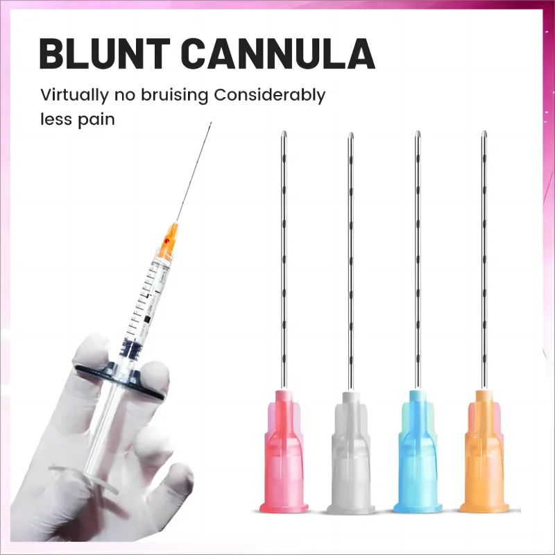 High  Disposable Fine Blunt-tip cannulas for injection 14G 90mm 18G uric acid facial filling nasal micro blunt needles