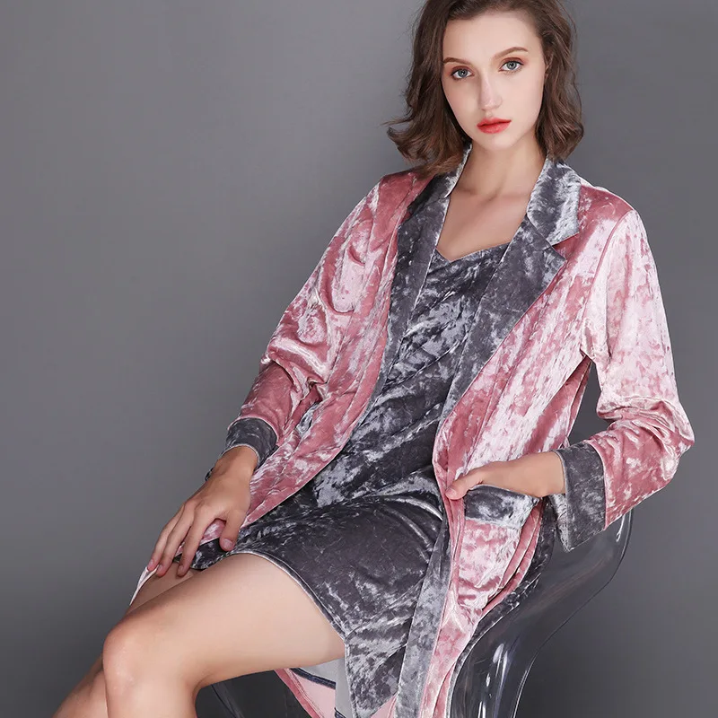 

2023 Winter Sleepwear Women Fleece Coral Kimono Bathrobe Gown Warm Flannel Nightwear Thick Homewear Sleep Suit Loungewear