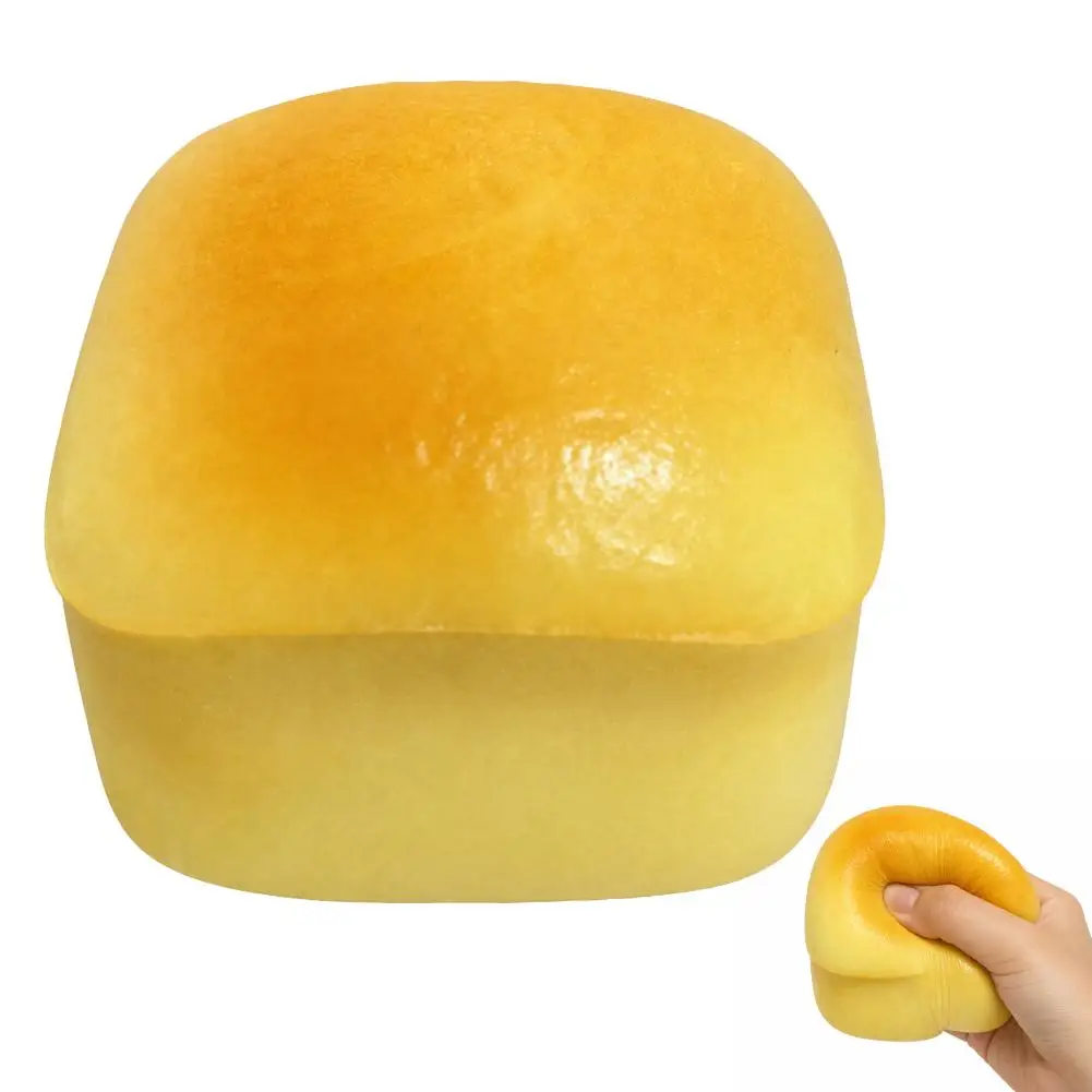 Slow Rebound Bread Squishy Toy Silent Stress Relief Squeeze Fidget Toy Portable PU Foam Anxiety Relief Sensory Toy
