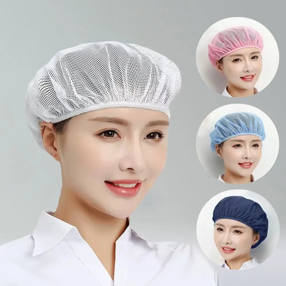 Sanitary Mesh Work Hat Wholesale Breathable Hair Nets Cooking Hygienic Cap Work Wear Food Service Cap Canteen Catering