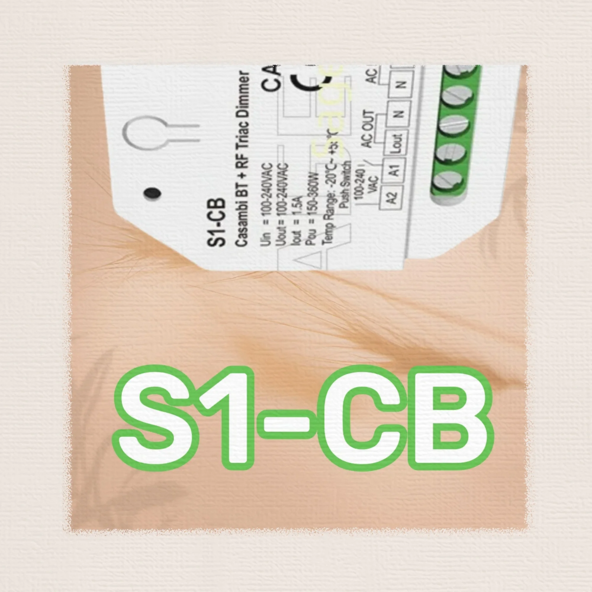 S1-CB SKYDANCE NEW Casambi Bluetooth + RF Triac Dimmer 1 channel 100-240VAC 1CH*1.5Adim and switch single color dimmer LED lamps