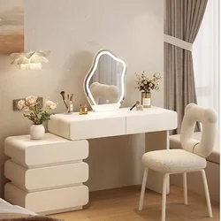 Antique Cheap Dressing Table Simple Makeup Dressing Table Night Stands Vanity Set Mirror Lights Luxury Mesa Tocador Dresser Home