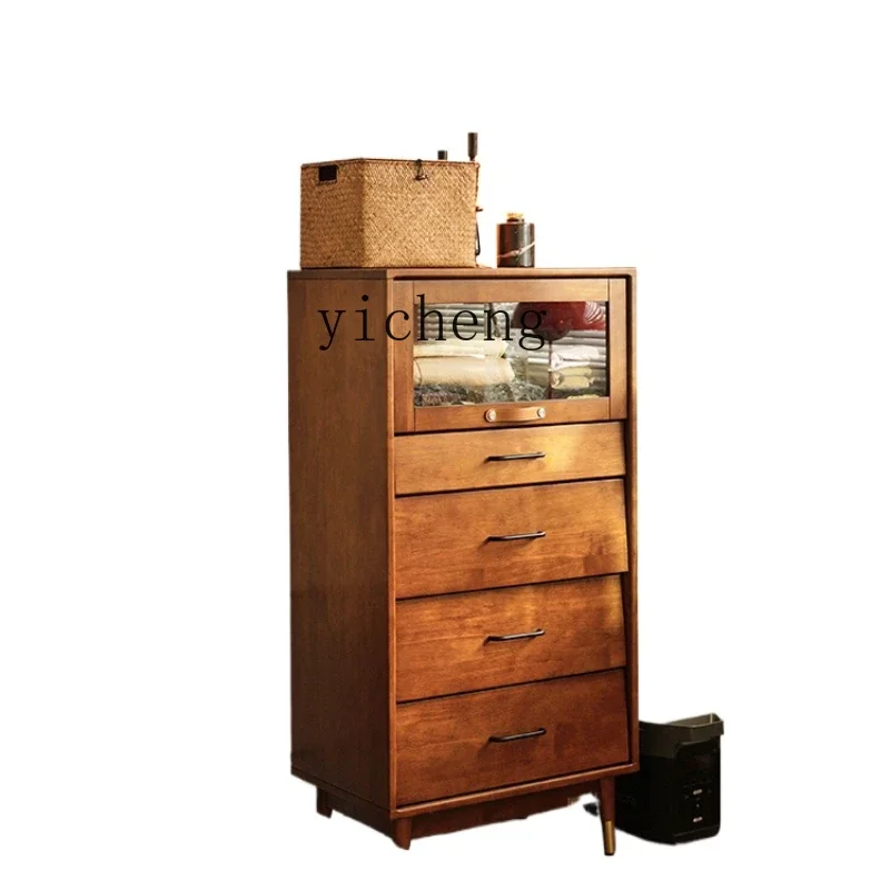 

ZZ Nordic Solid Wood Chest of Drawers Japanese Drawer Storage Cabinet Bedroom Locker