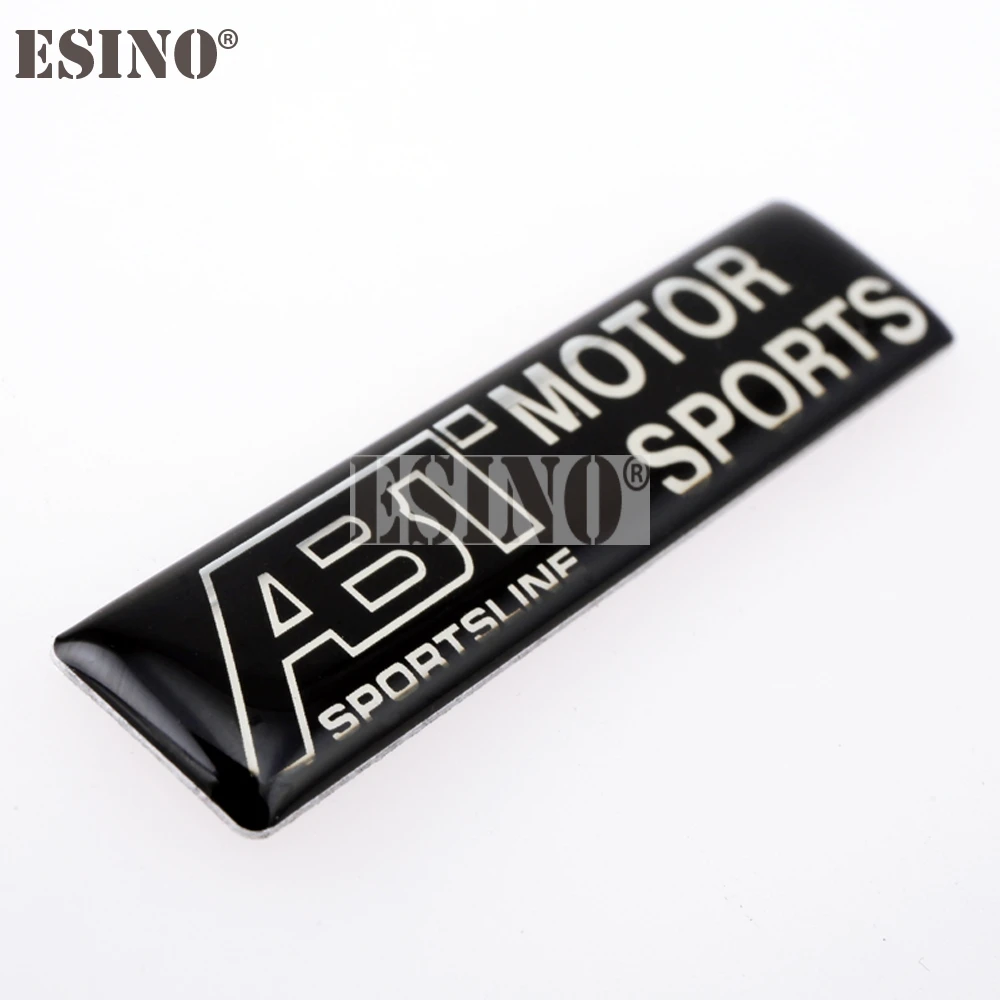 2 × 3D الألومنيوم الغراء ملصق مائي صندوق السيارة شعار اكسسوارات السيارات شارة لاصقة ل ABT Sportsline