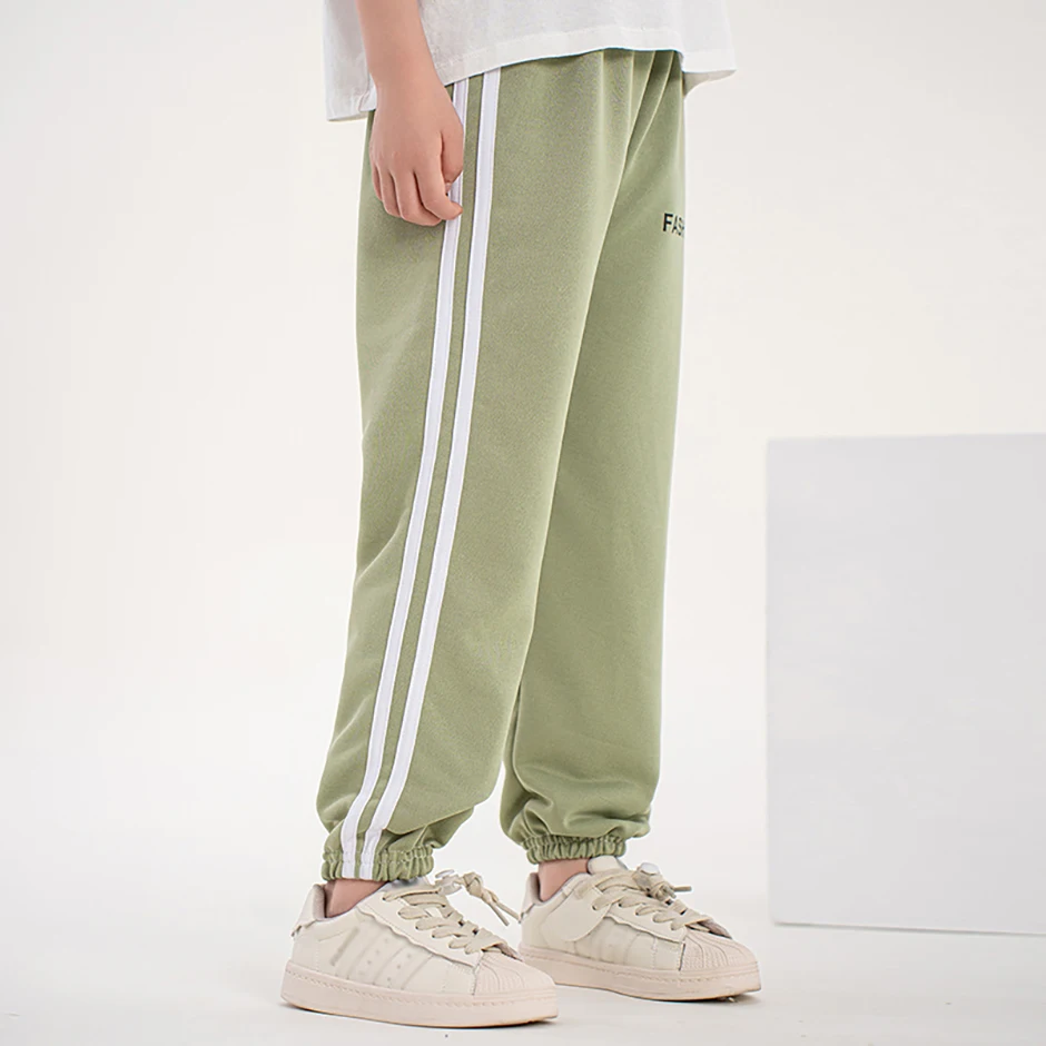 3/1 Stück vier Jahreszeiten Kinder einfarbige Buchstaben lässige Sporthose für Jungen und Mädchen modische und vielseitige Harun-Hose – Detail 5