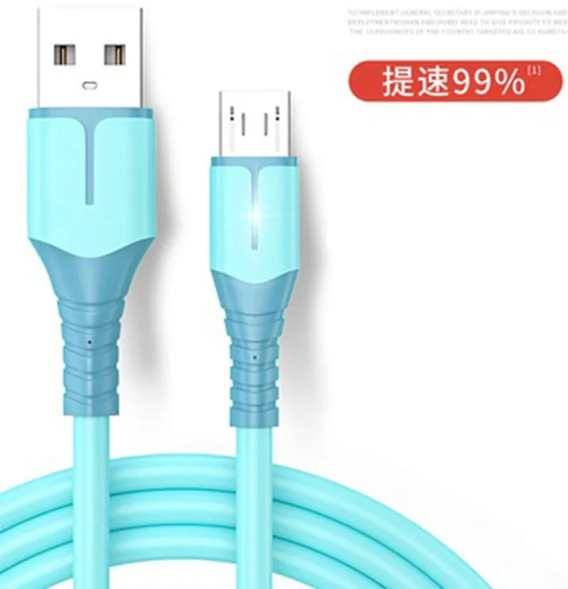 Liquid Silicone Micro USB Cable  Fast Charging Mobile Phone Charger Cable Data Cable for Sumsung Xiaomi Huawei LG Android Tablet