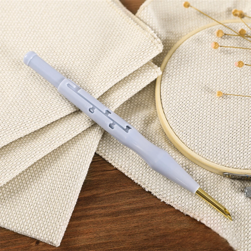 Einstellbare Punch Nadel Stickerei Dicke Messing Nadel Wollfilz Handwerk Stossen Werkzeuge Stift DIY Magie Teppich Haken Handarbeiten Stricken – Detail 11