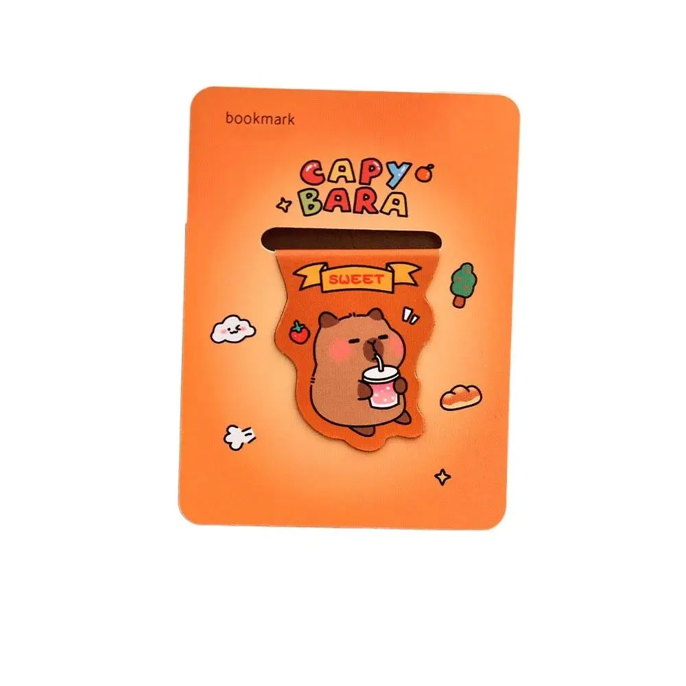 Kawaii Capybara Metal Bookmark Exquisite Durable Cartoon Book Clip Portable Multifunction Book Page Holder Student