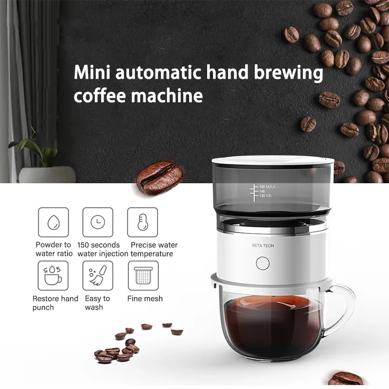 Portable Espresso Maker Grinder Automatic Hand Brew for Car Travels Campings Home Offices