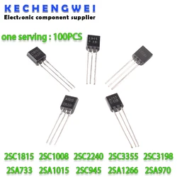 100PCS 2SC1815 2SC3198 2SC945 2SA1015 2SA1266 2SA733 TO-92 C1815 C3198 C945 A1015 A1266 A733 2SC2240 2SC1008 2SC3355 2SA970 A970