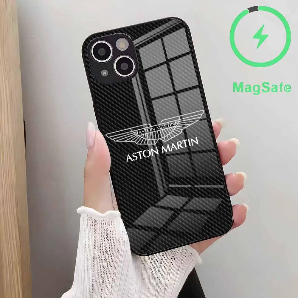 حافظة لهاتف آيفون 16 15 14 Plus 13 12 Mini 11 Pro Max حافظة مغناطيسية زجاجية لهاتف آيفون 16 15 14 Plus 13 12 #6