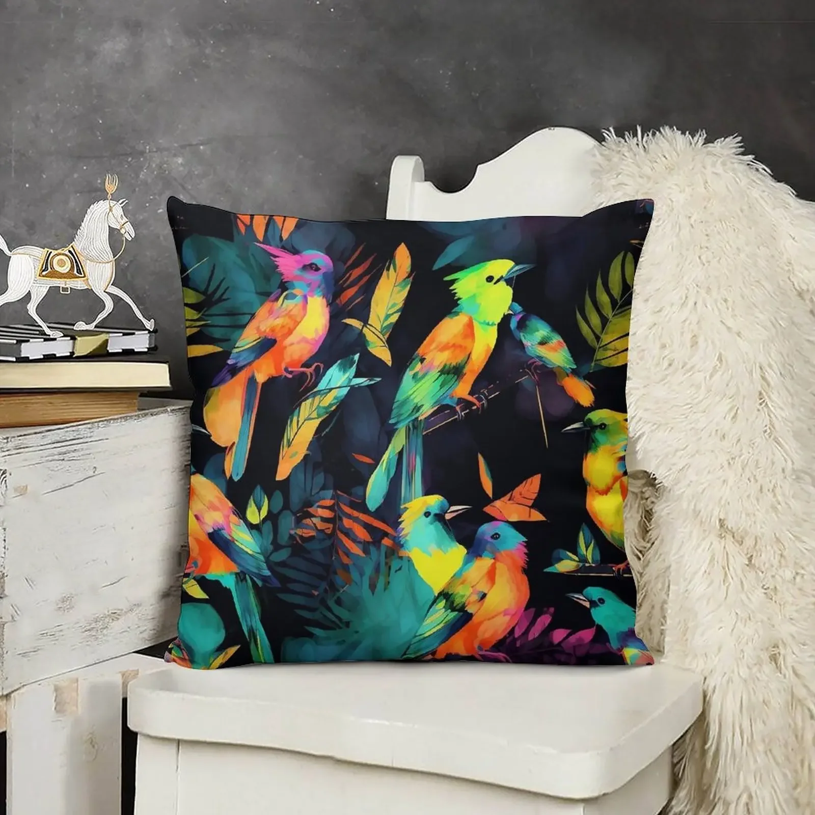

Birds of Paradise Throw Pillow Cushions Home Decor Sofa Cushion Cover Christmas Pillow pillow