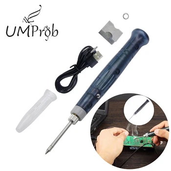 Draagbare Usb Soldeerbout Professionele Elektrische Verwarming Tools Herwerken Indicator Licht Handvat Laspistool Buiten Reparatie Tool