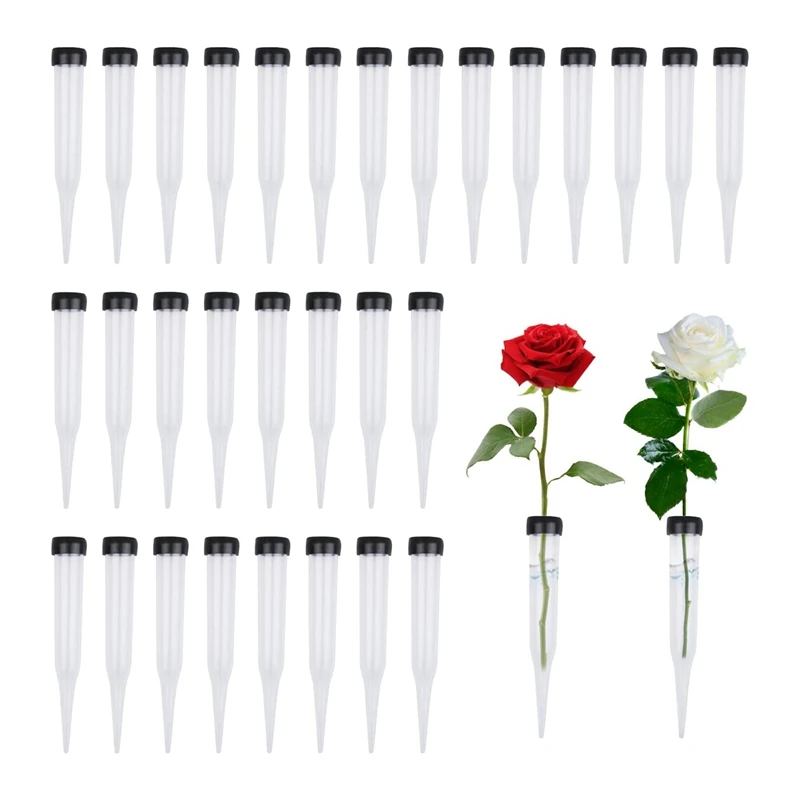 

Flower Tubes Pack Of 50 Plastic Flower Tubes Fit For Flowers, Reusable Flowers, Water Tubes