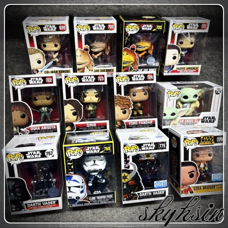 Figuras Originales Funko Pop de Star Wars Skywalker/Maestro Jedi/Darth Vader/Obi-Wan/El Mandaloriano Regalo de Cumpleaños Regalo de Navidad