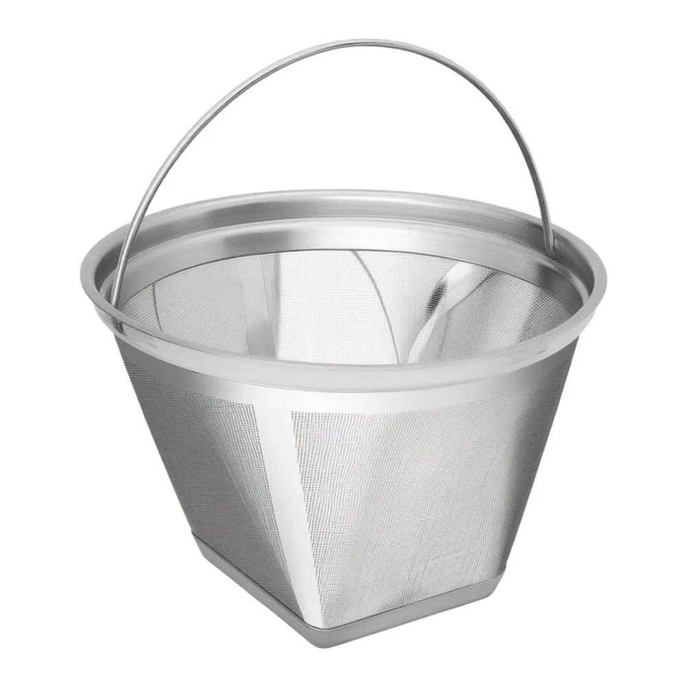 Fine Stainless Steel Mesh Coffee Filter Screen Compatible with Standard Coffee Makers 11 8.5 6.5 cm Silver Finish