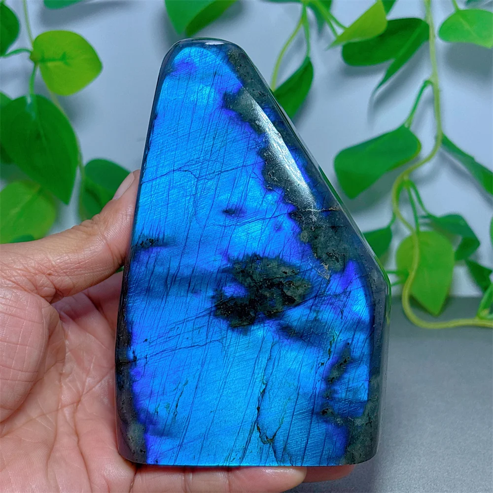 Blue Labradorite Free Form Crystal Natural Stone Quartz Minerals Home Decoritems Reiki Garden Gifts Energy Healing Luck Love