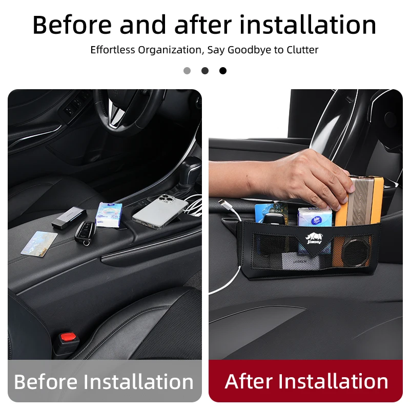 Car interior gadgets Leather Storage Pouch For Suzuki Jimny Alto Swift Grand Vitara Ignis DZire Baleno Spacia Xbee Swace Across - view 5