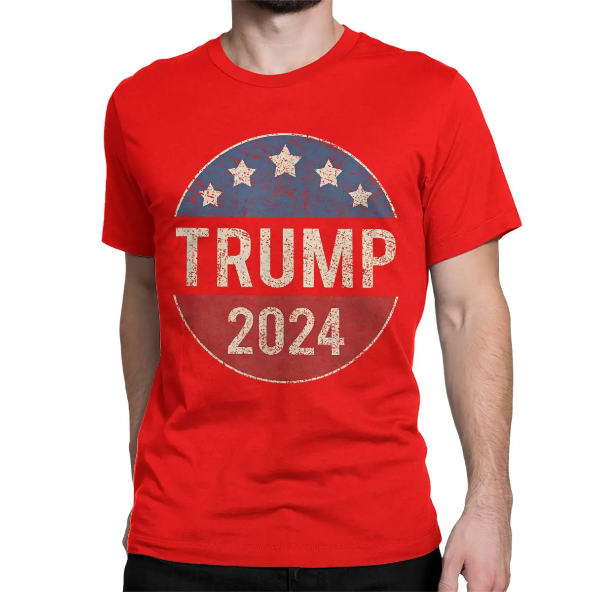 Men Women's Trump 2024 Retro Campaign Re Elect President Trump T Shirt Cotton Clothes O Neck Tee Shirt Birthday Present T-Shirt