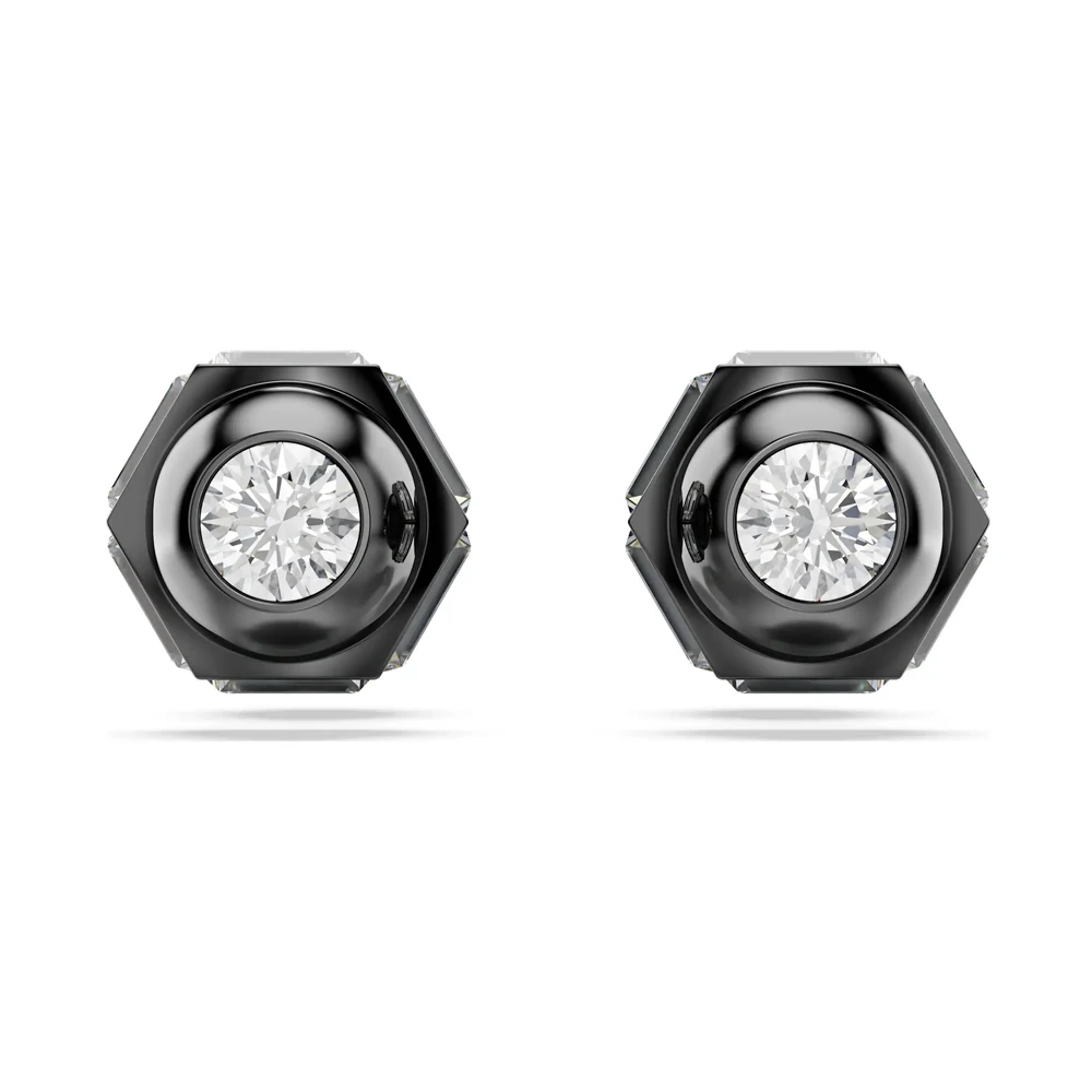 

Геометрические кристаллические серьги-гвоздики — смелый современный аксессуар