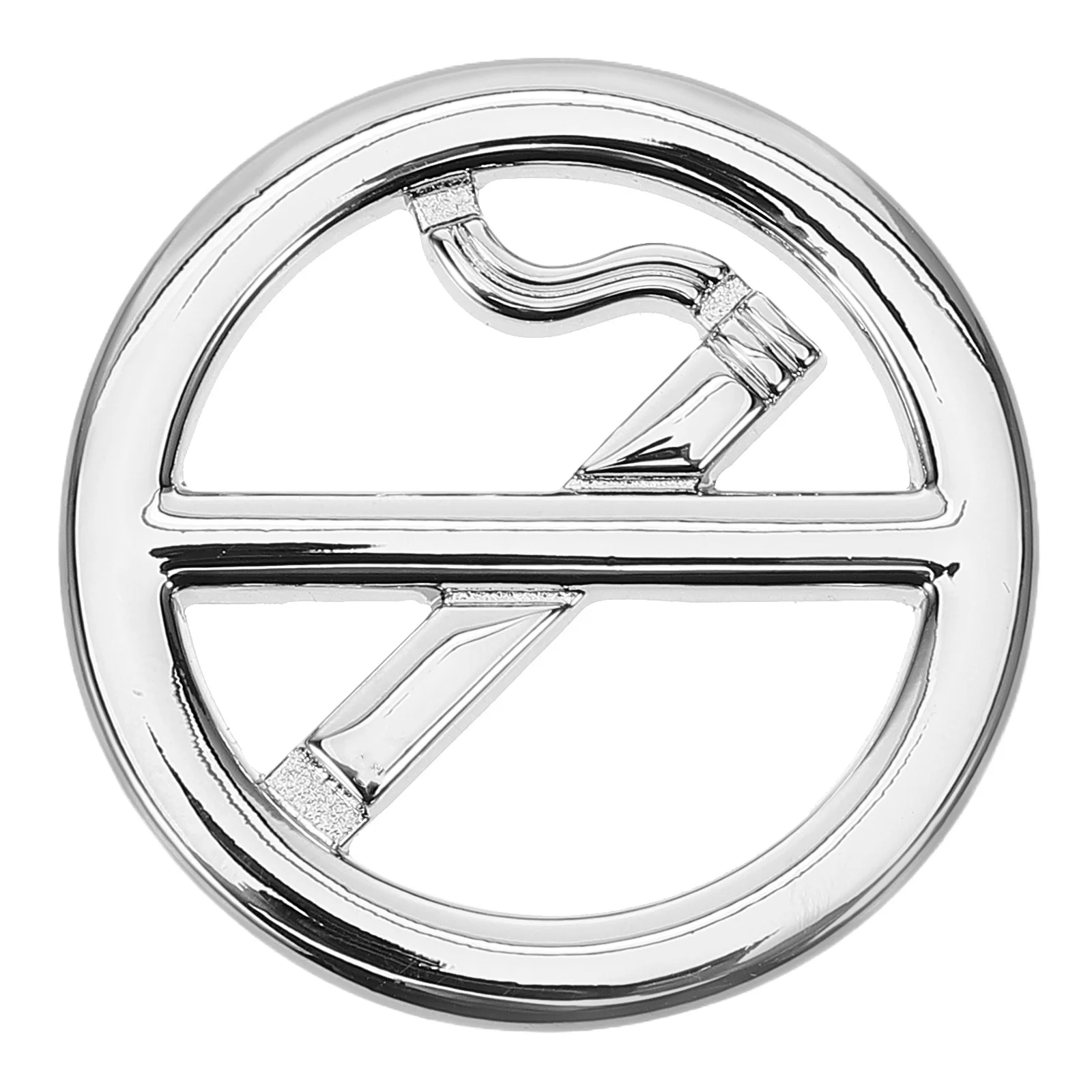 

No Smoking Metal Sticker 3D Design Warning Decal for Vehicles Easy Install Self Adhesive Car Sign No Smoking Signs