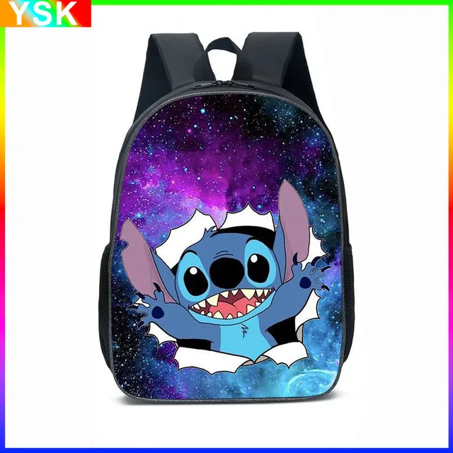 MINISO Disney Stitch podstawowy i gimnazjum tornistry dla uczniów chłopcy torba na Lunch dziewczyny Anime kreskówka tornister Mochila