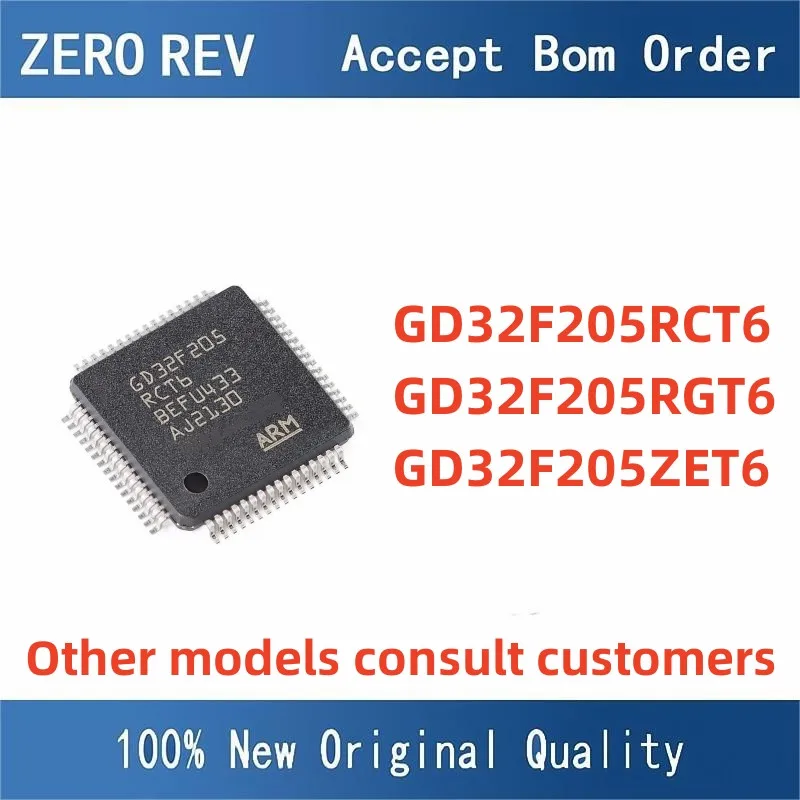 

GD32F205RCT6 GD32F205RGT6 GD32F205ZET6 GD32F LQFP64 LQFP144 ARM 32-bit IC MCU Chip Microcontroller Brand new original U&L