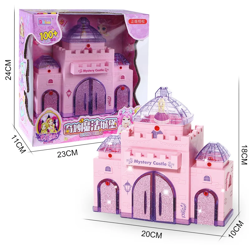 Autocollant mignon 3D château magique, série princesse douce adrengirl, bricolage, poitrine de sagesse rose, dessin animé, jouet mignon, nouveau