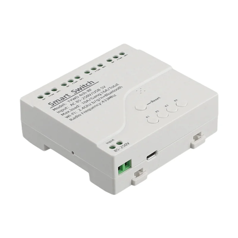 N82R 2X Graffiti Wifi Module 4-Kanaals Wifi Tap Zelfsluitende Module Met RF 4-Kanaals AC 85-250V Met Behuizing