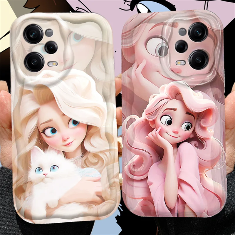 Disney Princess Girl Phone Case For Xiaomi Redmi Note 13 12 11 Pro Plus 4G 5G Turbo 3 12S 11S 10 10S 9 9S 8 13C 12C 10C Cover