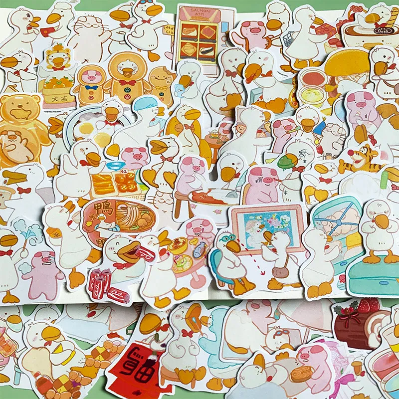 Duck Friends Cute Cartoon Animal Sticker Pack DIY Decor for Journal Album Phone Case Scrapbook Laptop Diary