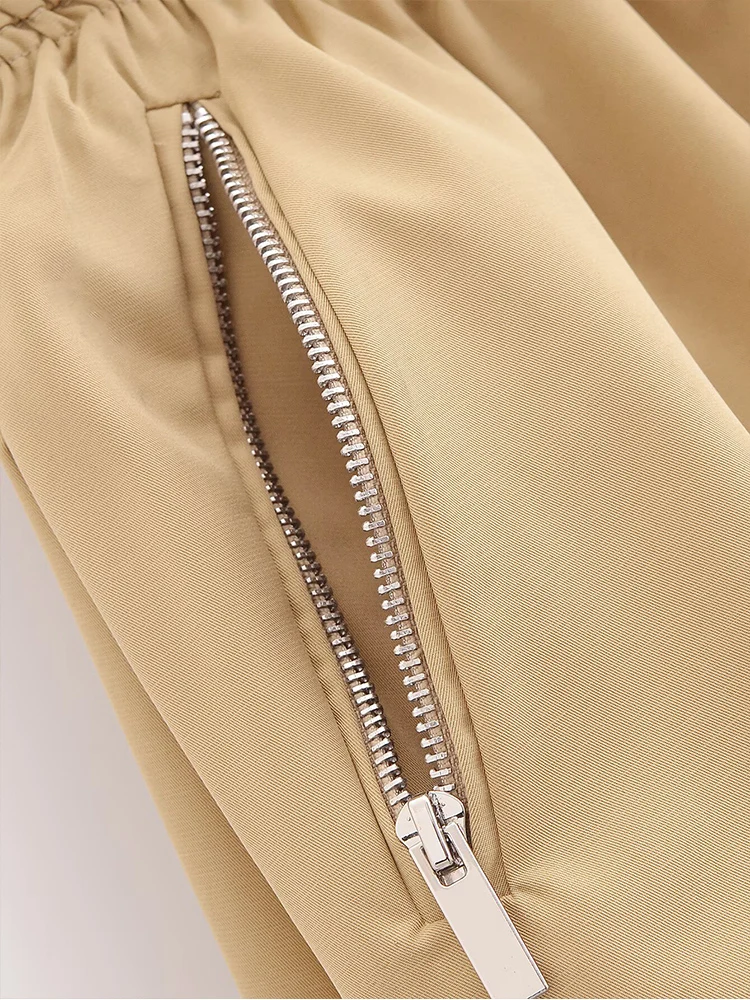 TFMLN-pantalones cortos con forma de capullo de flor para mujer, Shorts mullidos de cintura alta, informales, de Color sólido, nueva moda para primavera y verano