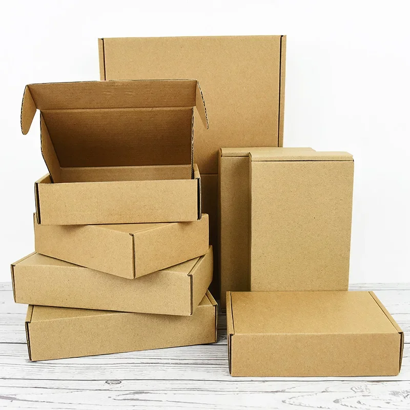 Multi size 5-piece brown kraft paper guest wedding gift handmade soap packaging gift box Christmas biscuit candy packaging box packaging box gift box packaging packaging box