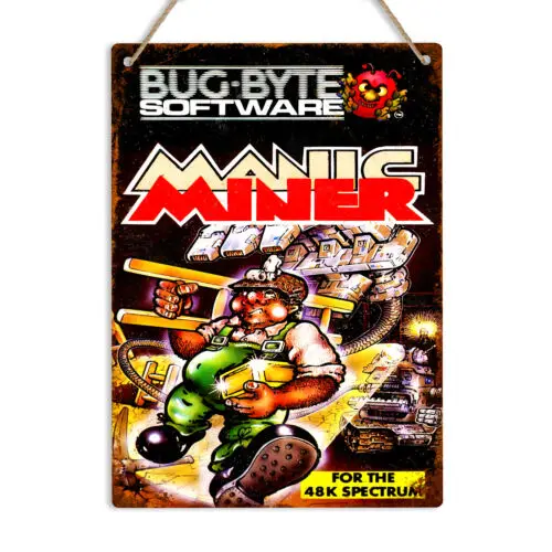 Manic Miner 48K Spectrum Retro Metal Wall Sign Sinclair Vintage Game Art Gift