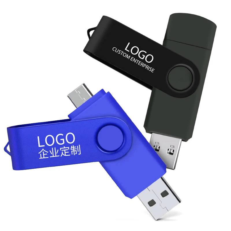 Unidad Flash Usb de Metal 2 en 1 OTG, memoria USB 3,0 de alta velocidad, Pendrive de calidad, 128GB, ordenador, teléfono móvil, disco U de doble uso