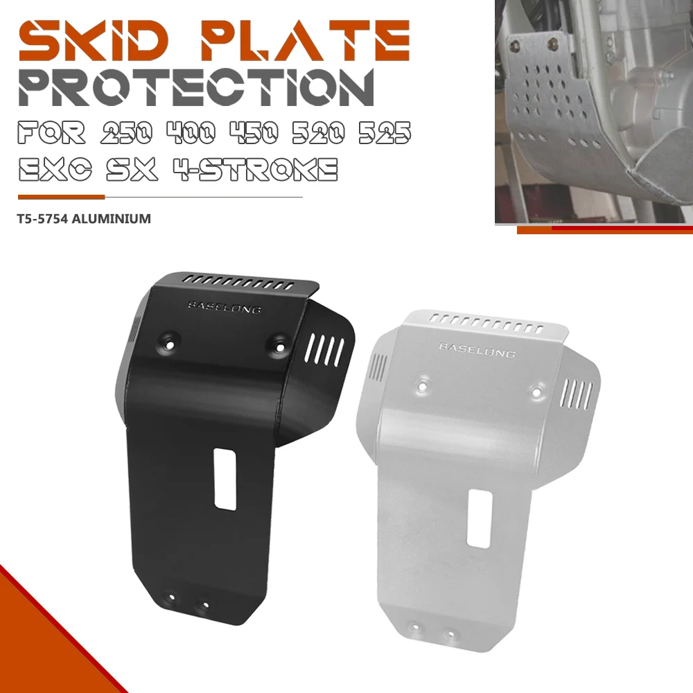 For KTM 250 400 450 520 525 SX EXC 4-Stroke 2000-2007 Motorcycle Accessories Skid Plate Under Engine Guard Chassis Protection