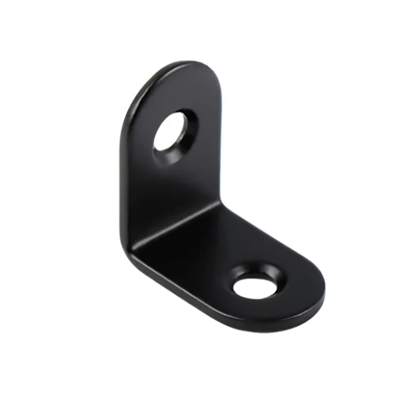 

Black Stainless Steel L-Shaped Corner Code 90 Degrees Right Angle Bracket Fixing Connector For Board Shelf Support