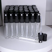 Gran oferta 50/unid 5ml botella de vidrio de alta calidad aceite esencial colonia botella de spray de niebla ultrafina mini botella de perfume portátil