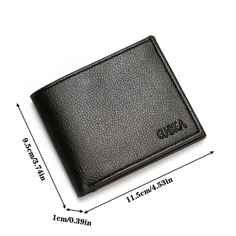 PU Leather Business Short Men's Wallet Coin Purse Ticket Holder Multi-functional Wallet Card Holder Imitation Pickup Card Holder