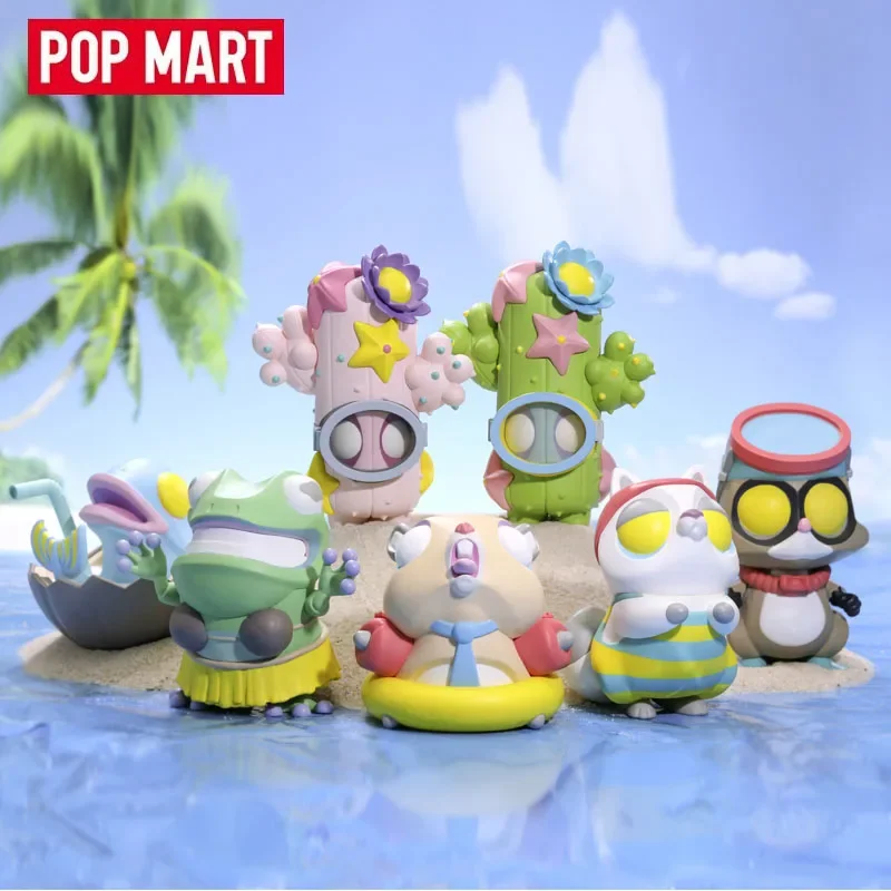 Pop Mart Coarse Little Voyagers Heat Wave Series Blind Box Guess Bag Mystery Box Toys Doll Cute Anime Figure Ornaments Gift