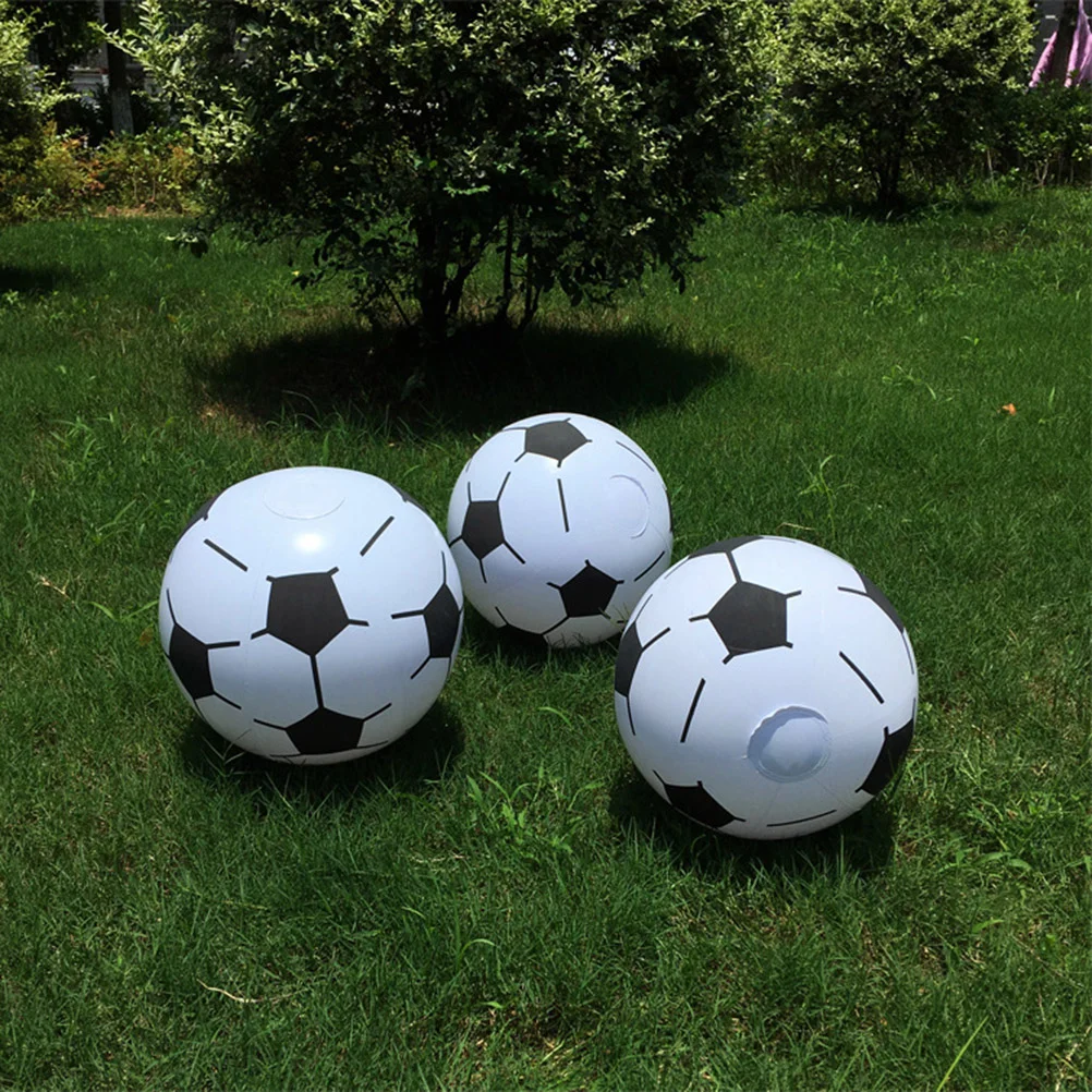 10pcs Football Inflatable Beach Balls Summer Funny Water Playing Beach Soccer Pool Ball Toy for Kids